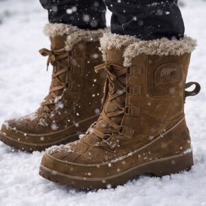 Sorel Tan Fur-Lined waterproof Boots